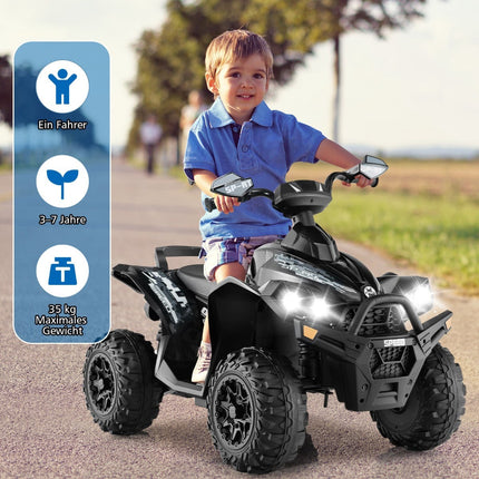 12V Kinder Elektro Quad mit Musik, Hupe & LED-Lichtern