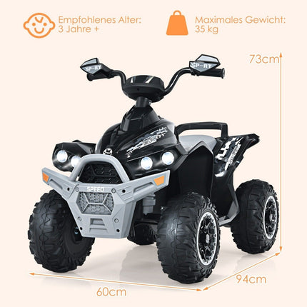 12V Kinder Elektro Quad mit Musik, Hupe, LED-Leuchten