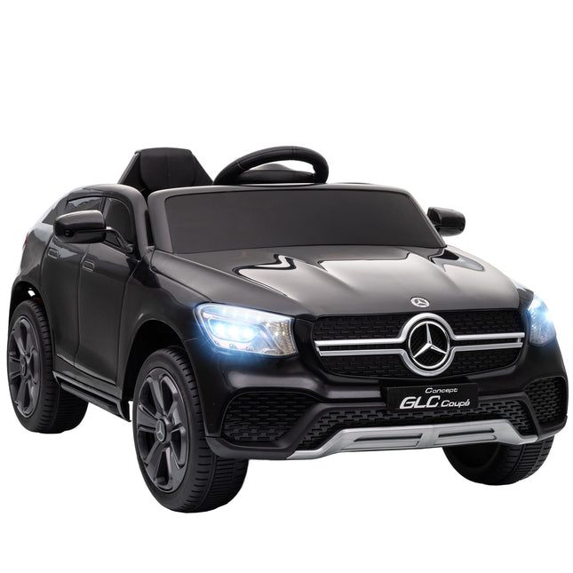 12V Kinder Elektroauto, Fernbedienung, LED, Musik, Schwarz