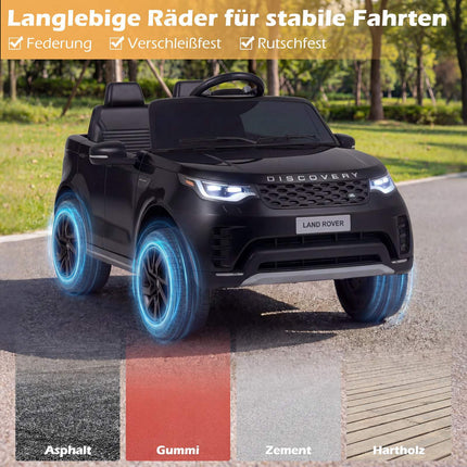 12V Kinder Elektroauto, Fernsteuerung, LED, Musik, Schwarz