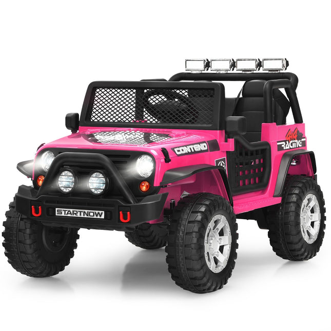 12V Kinder Elektroauto, Fernbedienung, Lichter, Pink