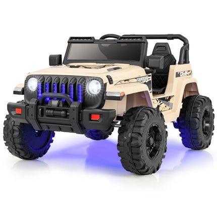 12V Kinder-Elektroauto mit Fernbedienung & MP3, Khaki
