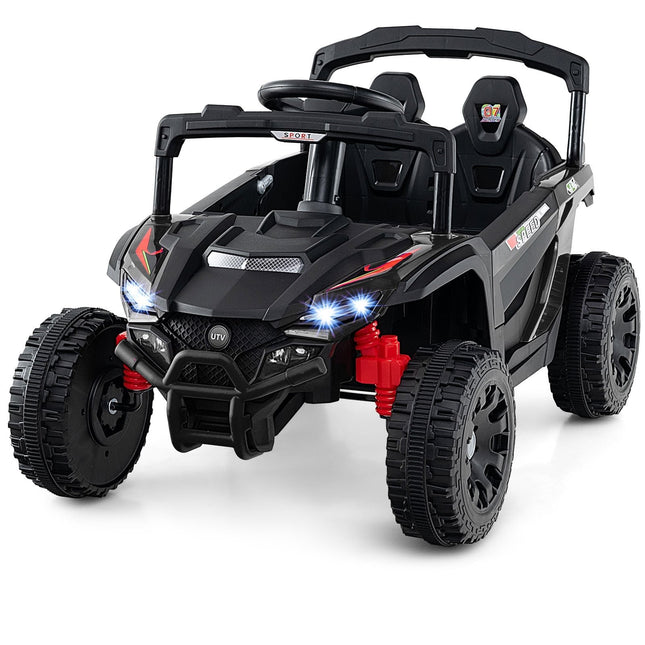 12V Kinder Elektro UTV Geländewagen mit Fernbedienung, Schwarz