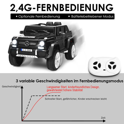 12V Kinder-Aufsitzauto mit Fernbedienung, Musik, LED-Lichtern