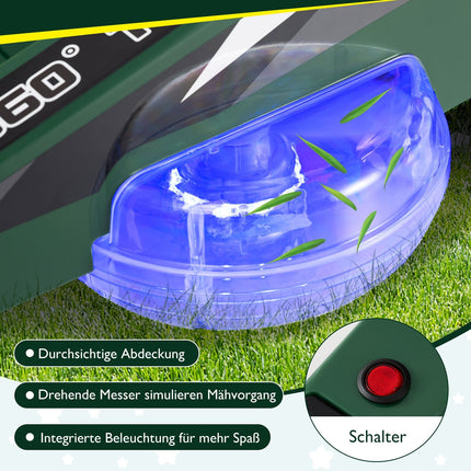 Dětský zahradní traktůrek 12V s otáčením 360 a LED světly