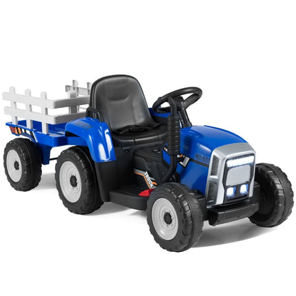 12V Kids Ride-On Tractor with Detachable Trailer & Remote