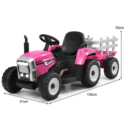 12V Kinder Traktor mit Anhänger, Fernbedienung