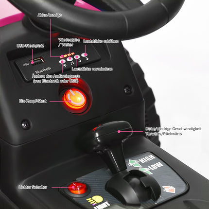 12V Kinder Traktor mit Anhänger, Fernbedienung