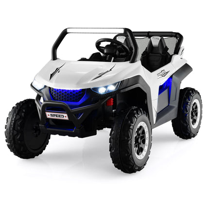 12V Kids Ride-On UTV, Remote Control, 2-Seater, White