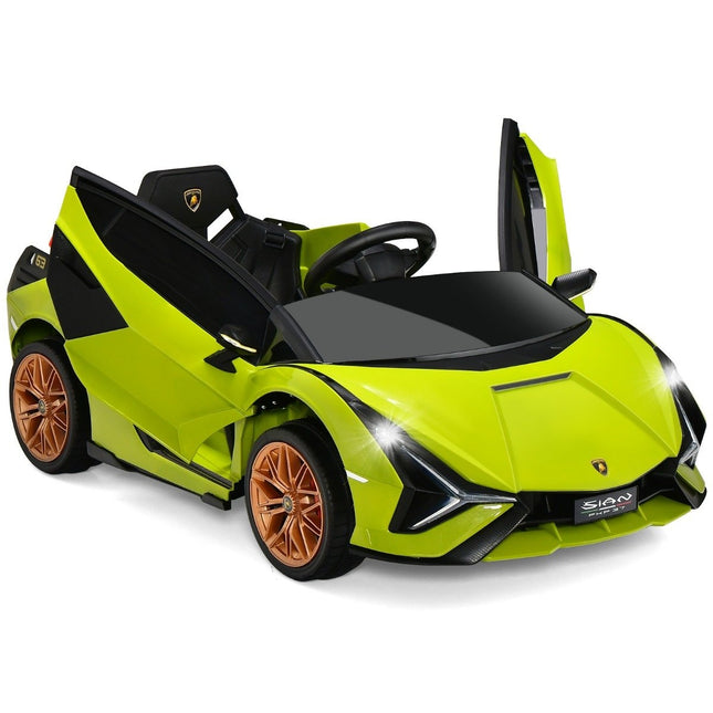 12V Lamborghini Kinder Elektroauto mit 2.4G Fernbedienung Kinderauto 3-5km/h mit MP3 Grün