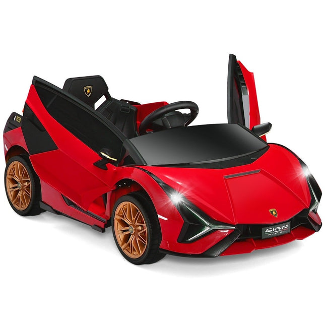 12V Lamborghini Kinder Elektroauto mit 2.4G Fernbedienung Kinderauto 3-5km/h mit MP3 rot