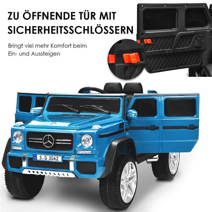 12 V lizenzierter Mercedes-Benz Maybach Batteriebetriebener Jeep mit Federung, 115 x 67 x 57 cm, Blau