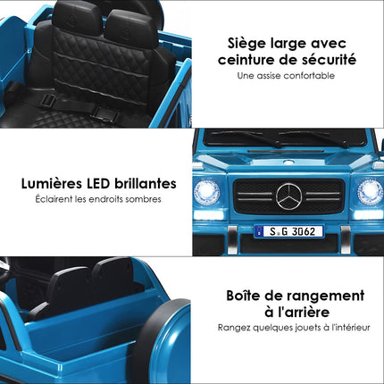 12V Kinderauto mit Fernbedienung, Federung, Blau
