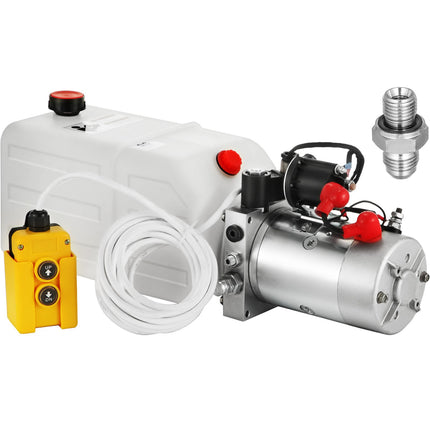 12V Single-Acting Hydraulic Pump, 7-Quart Reservoir