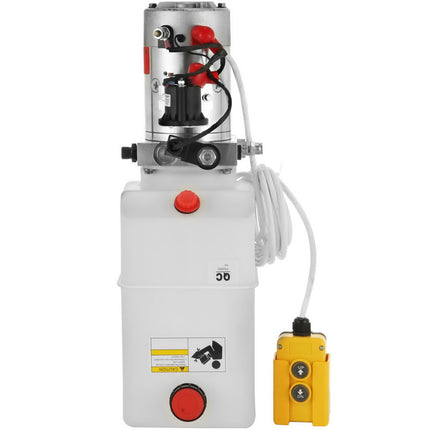 12V Single-Acting Hydraulic Pump, 7-Quart Reservoir