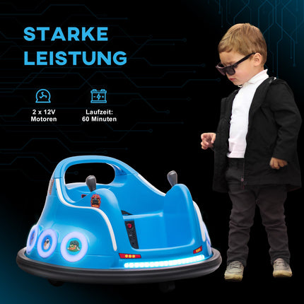 12V Kinder Elektro Bumper Car, Fernsteuerung, 360° Drehung