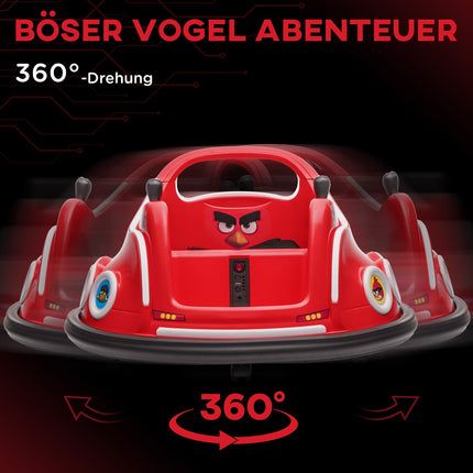 12V Kinderauto mit Fernbedienung, Lichtern und 360°-Drehfunktion