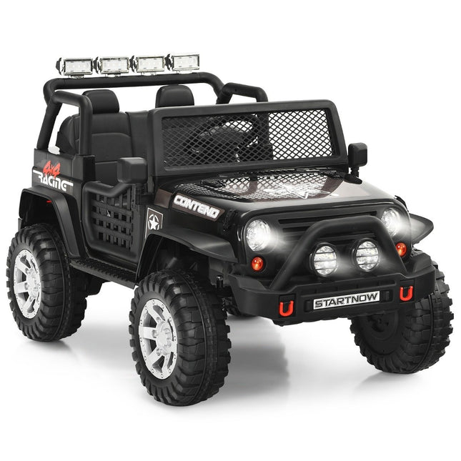 12V Kinder Elektroauto mit Fernbedienung &amp; Licht &amp; Musik Elektro Kinderfahrzeug Schwarz