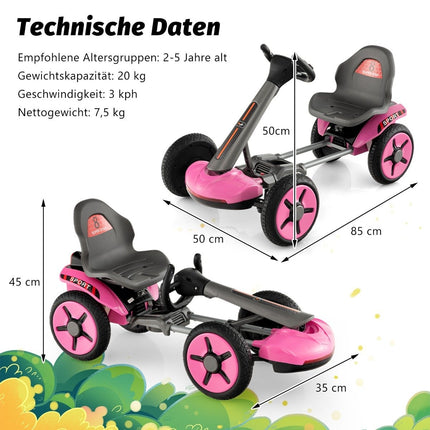 Dětská elektrická motokára 12V s LED, dvoupolohově nastavitelným volantem a osvětlením sedačky, růžová