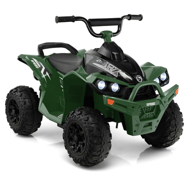 12V Elektro Kinderquad mit 2,2/4,3 KM/H Geschwindigkeit &amp; Hupe, Musik &amp; LED Lichter Elektroquad grün