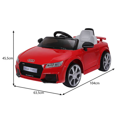12V Spielzeugauto Kinderauto mit 2 Motoren und MP3 und Musik 104 x 63,5 x 45,5 cm Rot