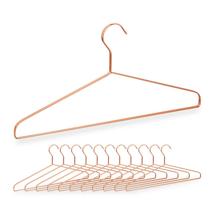 12 copper coat hangers