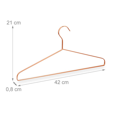 12 copper coat hangers
