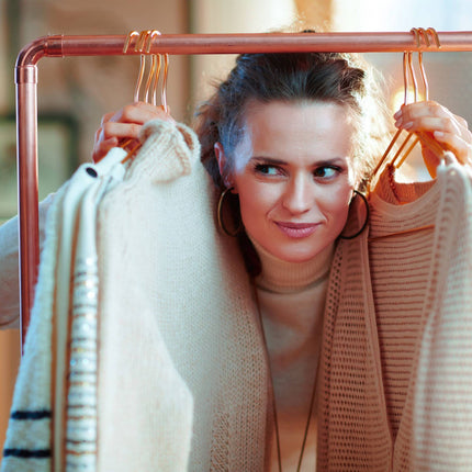 12 copper coat hangers