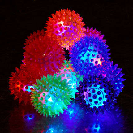 12 pcs. Rubber balls with LED lights