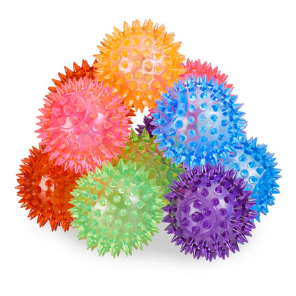 12 pcs. Rubber balls with LED lights