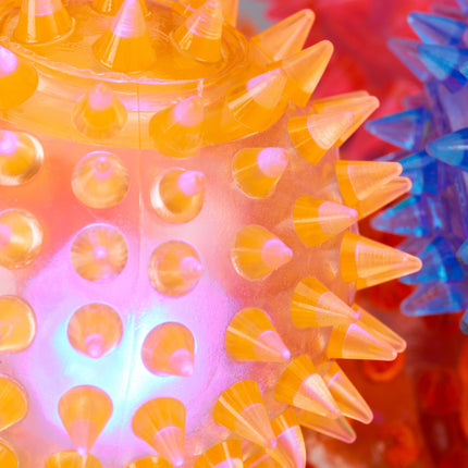 12 pcs. Rubber balls with LED lights