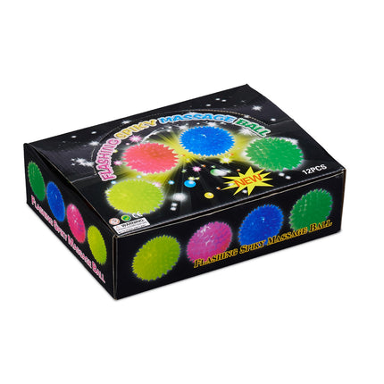 12 pcs. Rubber balls with LED lights