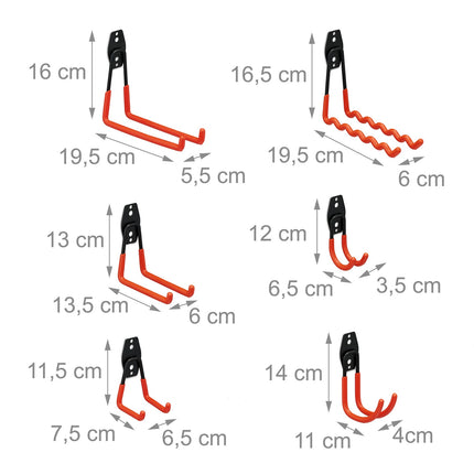 12-teiliges Wandhaken-Set