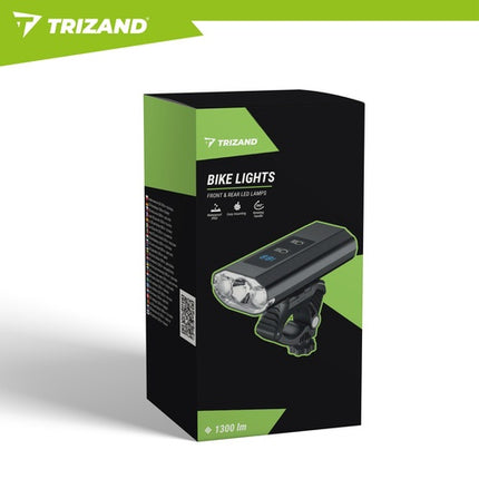 1300lm LED-Fahrradlicht-Kit, USB-C, IP65 wasserdicht