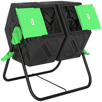 130L Dual-Kammer Kompostbehälter mit 24 Lüftungslöchern