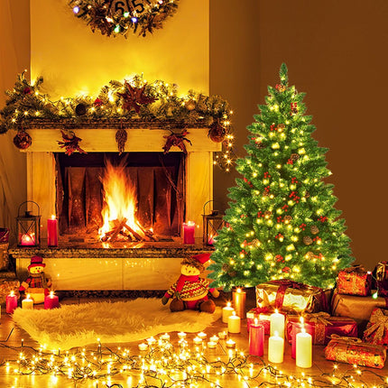 135cm Artificial Christmas Tree with LED Lights, Metal Stand