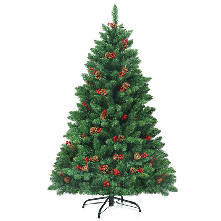 135cm Artificial Christmas Tree with LED Lights, Metal Stand