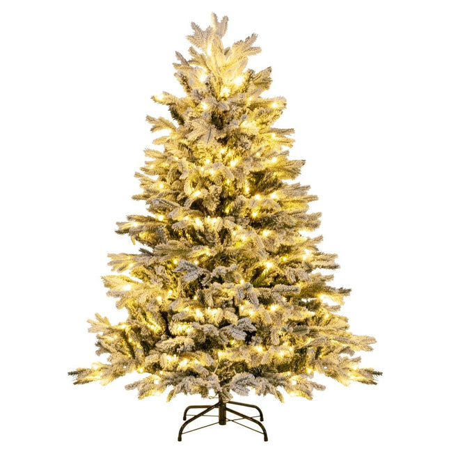 135cm Künstlicher Weihnachtsbaum mit Schnee &amp; 688 gemischten Zweigspitzen Weihnachtsbaum