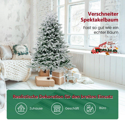 135cm Artificial Christmas Tree with Snow & 688 Mixed Branch Tips Christmas Tree