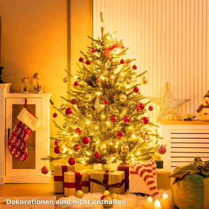 136 cm Künstlicher Weihnachtsbaum mit 180 LED-Leuchten