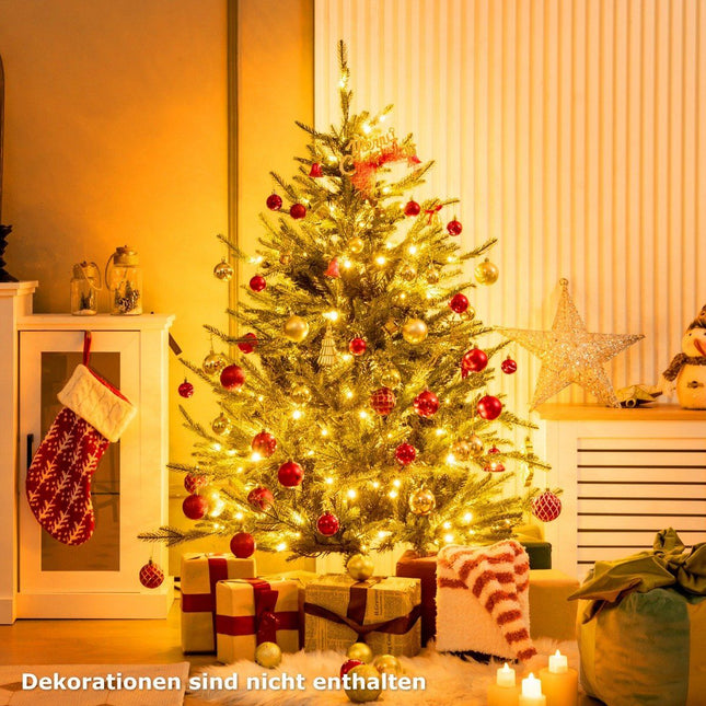136 cm Künstlicher Weihnachtsbaum mit 180 LED-Leuchten