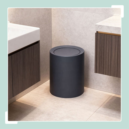 13L Schwingdeckeleimer aus Kunststoff – Badezimmer/Küche