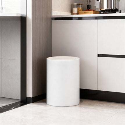 13L Swing-Lid Plastic Bin for Kitchen or Bathroom