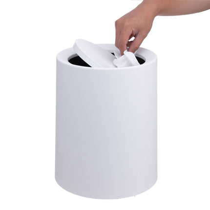 13L Swing-Lid Plastic Bin for Kitchen or Bathroom
