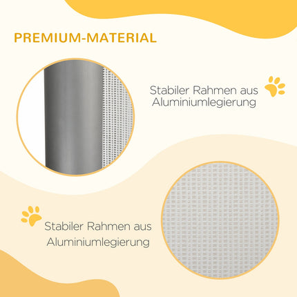 Ausziehbares Treppenschutzgitter 140 cm, aufrollbar, Einhandbedienung