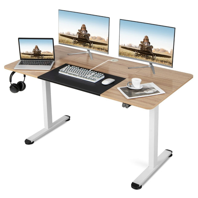 140 x 70 cm elektrisch höhenverstellbarer Schreibtisch Natur