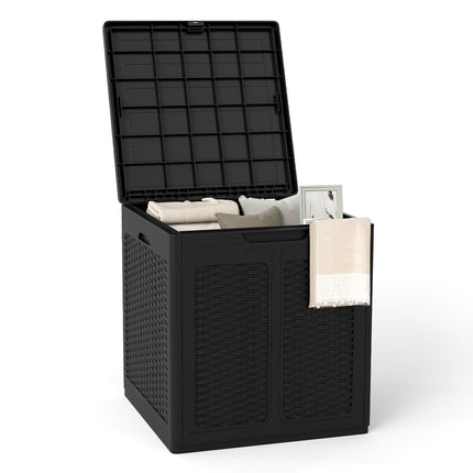 Venkovní úložný box 145L, odolný proti povětrnosti, ratanový design