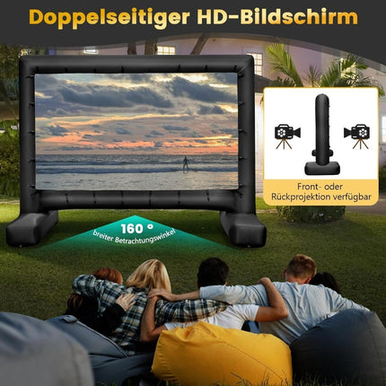 147 Zoll aufblasbare Projektionswand, 16:9, 4K HD, beidseitig