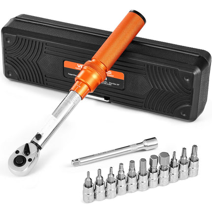 1/4-Inch Drive Click Torque Wrench Set, 20–200 lbf-in, Dual Scale