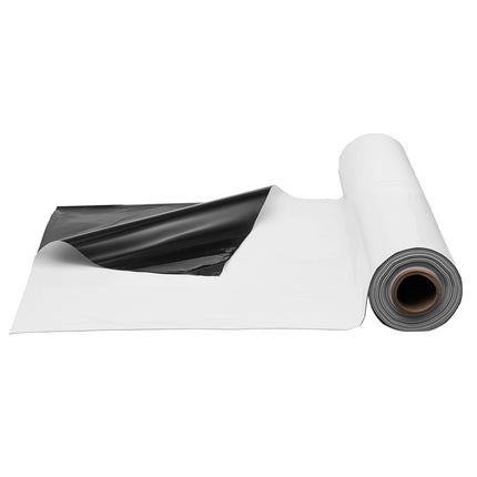 14 Mil Plastic Sheeting Roll – 10 x 100 Ft, Black White
